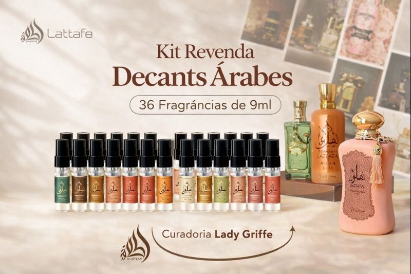 Kit Revenda Decants Árabes Lady Griffe – 36 unidades