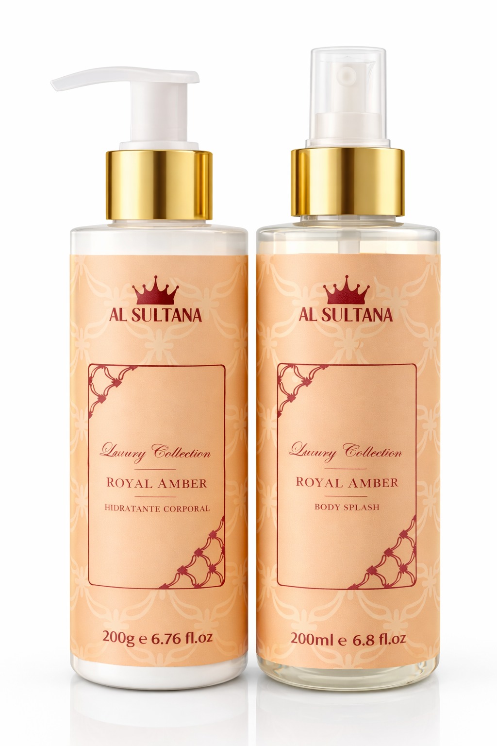 O Kit Royal Amber Body Splash + Hidratante 200ml