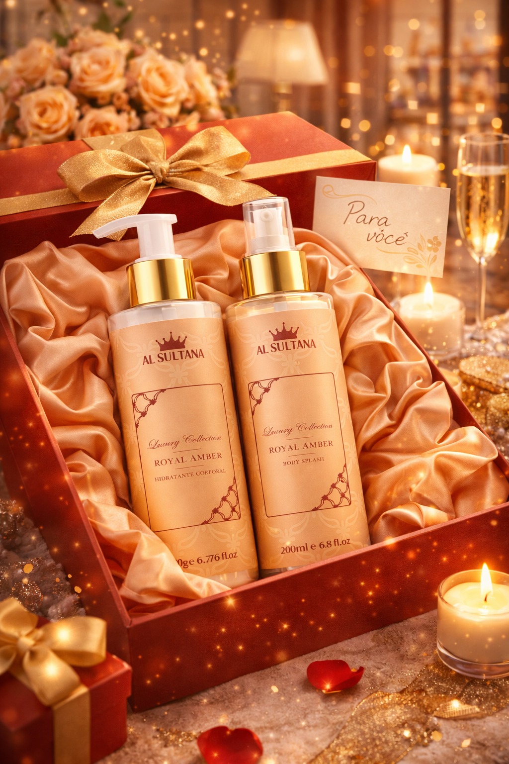 O Kit Royal Amber Body Splash + Hidratante 200ml - Imagem 2