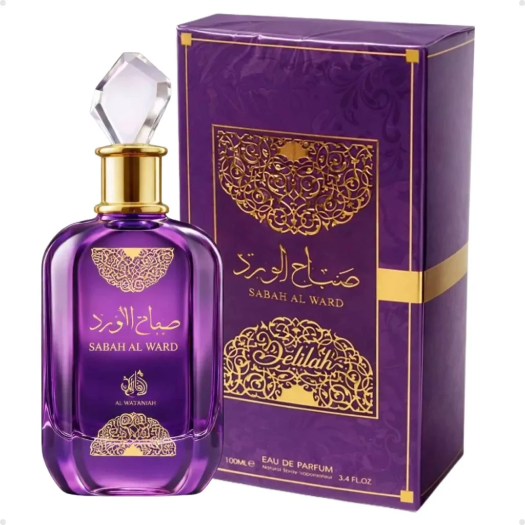 Frasco do perfume Sabah Al Ward Delilah Al Wataniah Feminino EDP 100ml