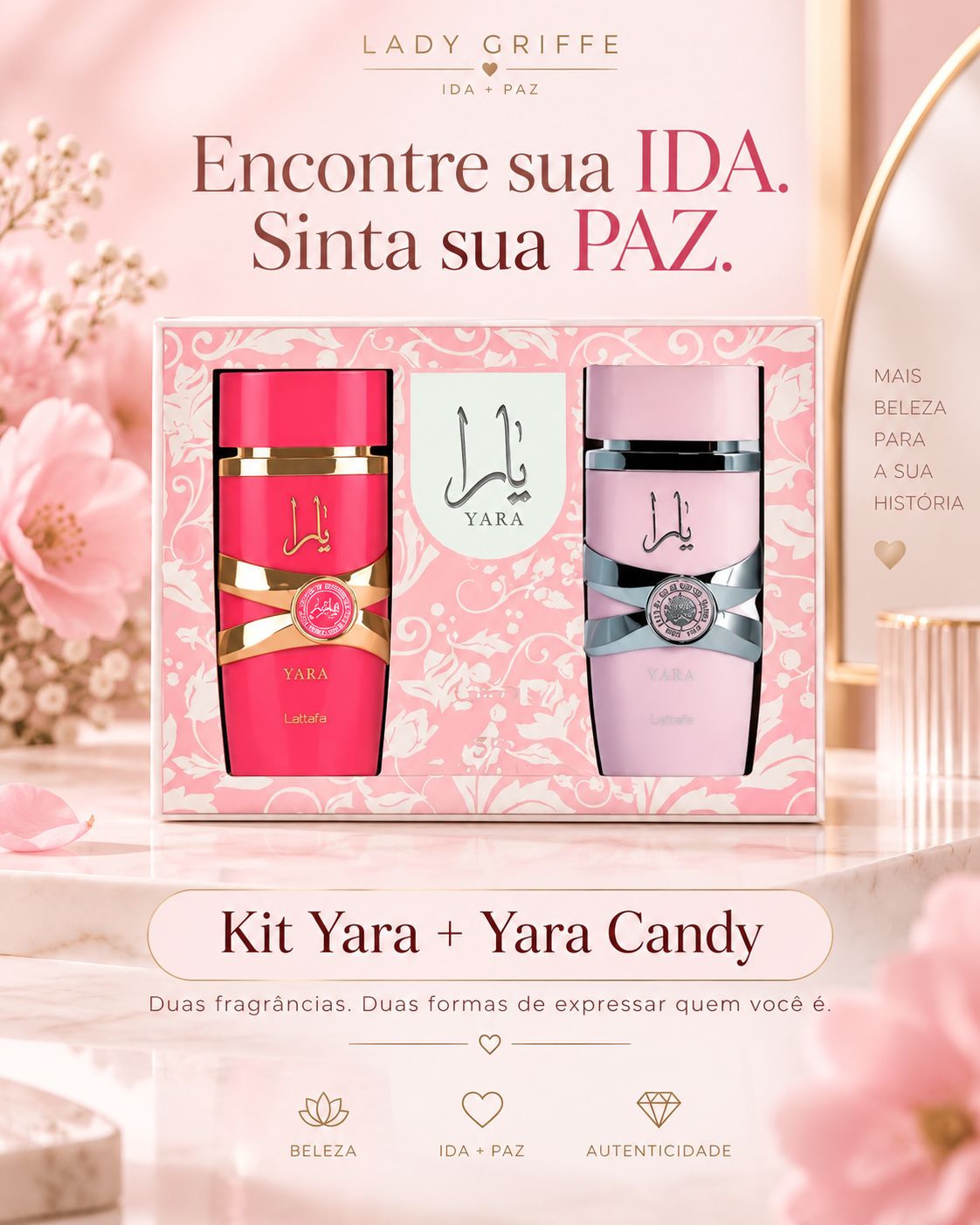 Kit Lattafa Yara Candy + Yara Eau de Parfum 2x100 ml
