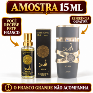 Amostra de perfume de 15 ml inspirada em Asad